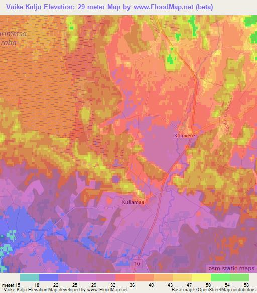 Vaike-Kalju,Estonia Elevation Map