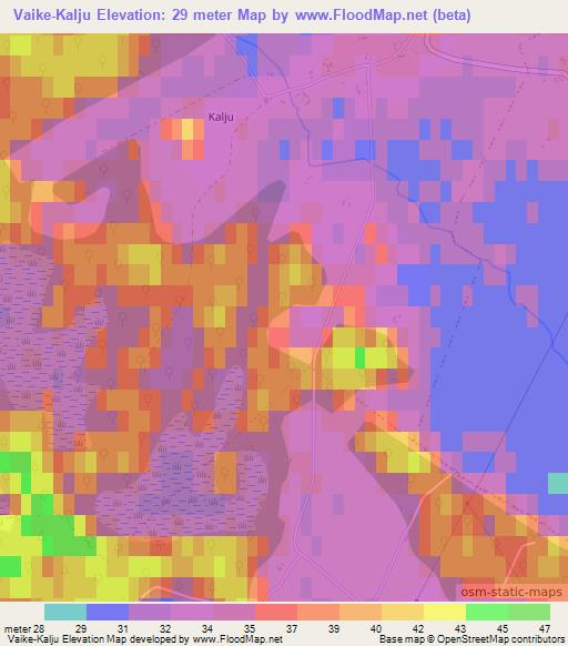 Vaike-Kalju,Estonia Elevation Map