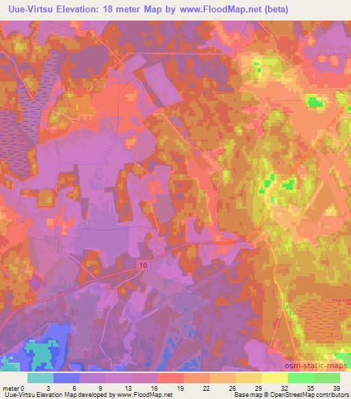 Uue-Virtsu,Estonia Elevation Map