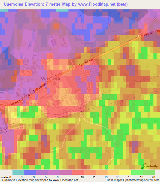 Uuemoisa,Estonia Elevation Map