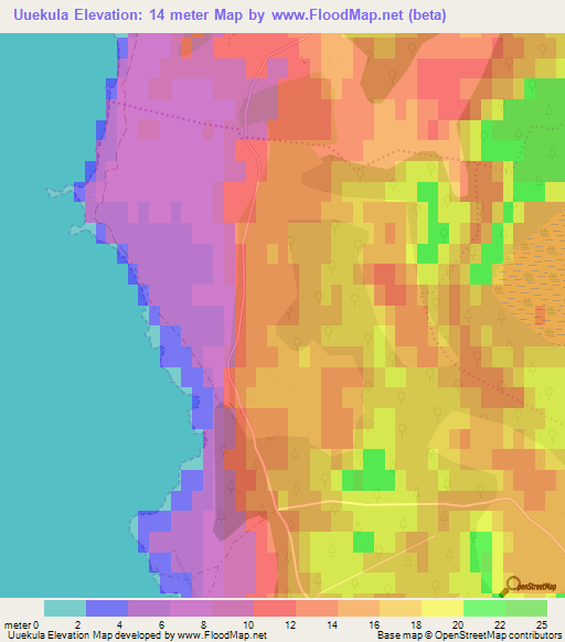 Uuekula,Estonia Elevation Map