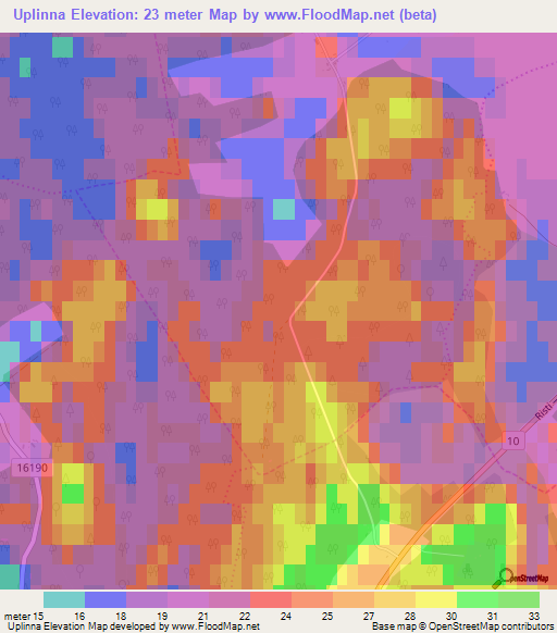 Uplinna,Estonia Elevation Map