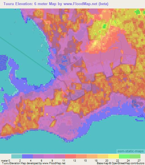 Tuuru,Estonia Elevation Map