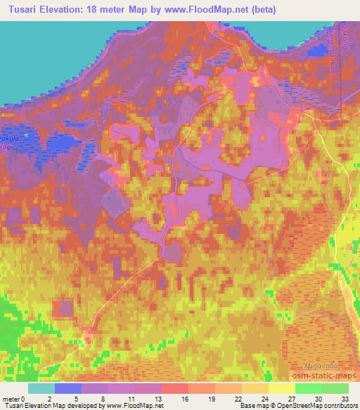 Tusari,Estonia Elevation Map