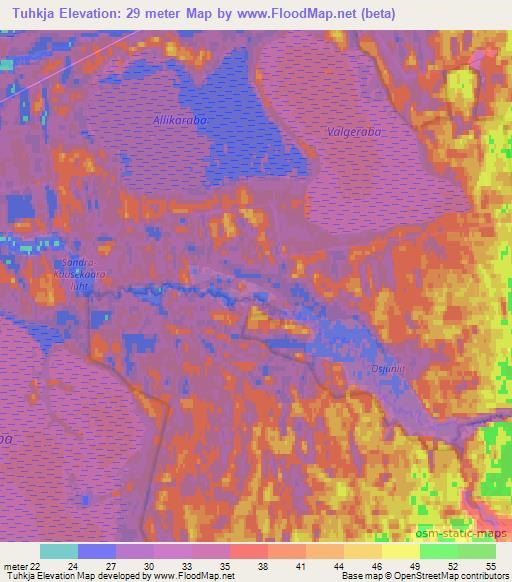 Tuhkja,Estonia Elevation Map