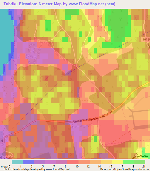 Tubriku,Estonia Elevation Map