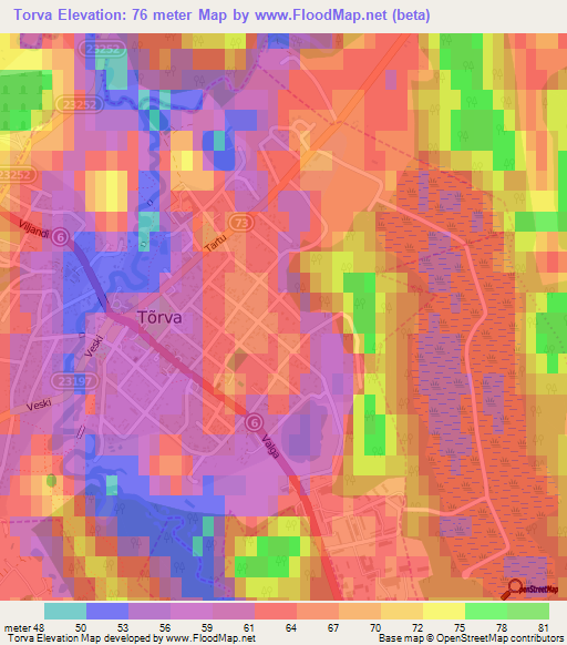 Torva,Estonia Elevation Map