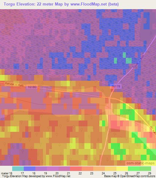 Torgu,Estonia Elevation Map