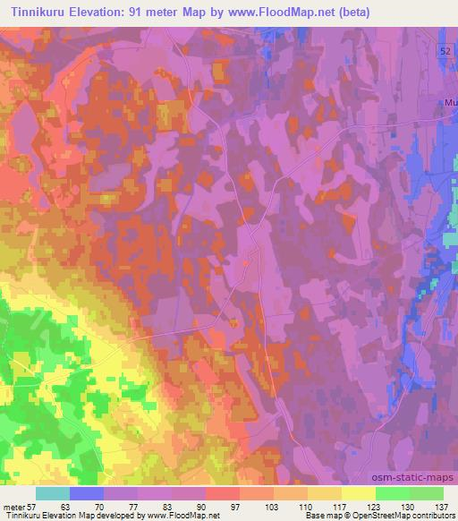 Tinnikuru,Estonia Elevation Map