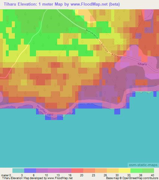 Tiharu,Estonia Elevation Map