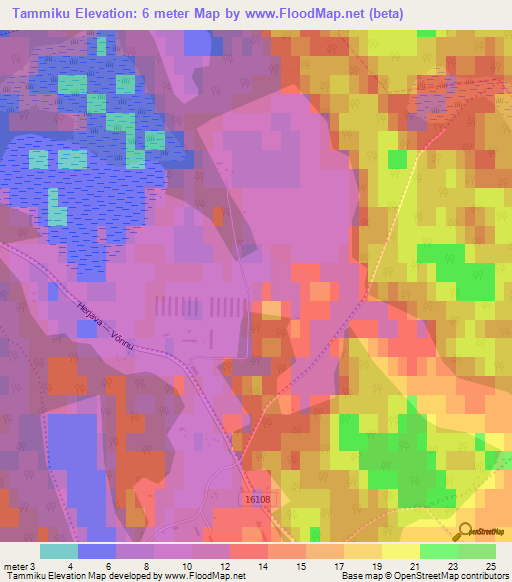 Tammiku,Estonia Elevation Map