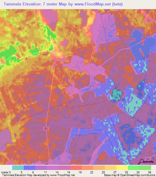 Tammela,Estonia Elevation Map