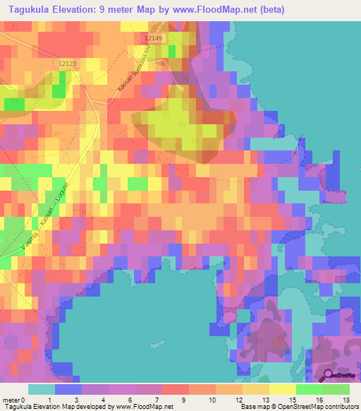 Tagukula,Estonia Elevation Map