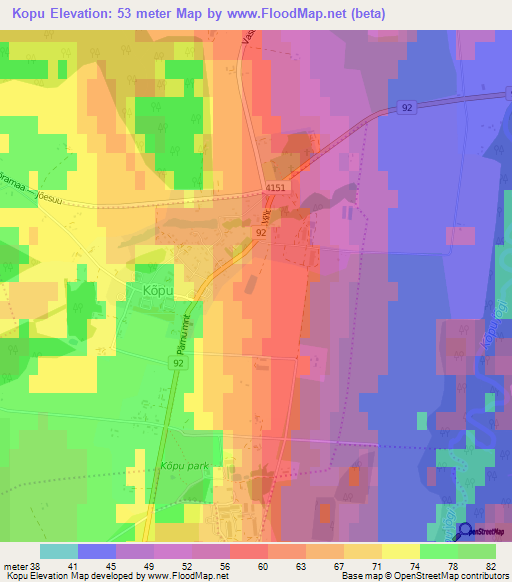 Kopu,Estonia Elevation Map