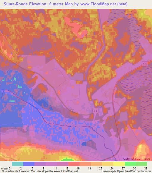 Suure-Roude,Estonia Elevation Map