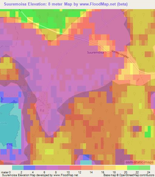 Suuremoisa,Estonia Elevation Map