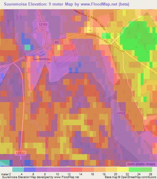 Suuremoisa,Estonia Elevation Map