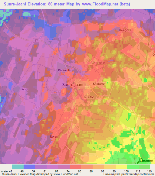 Suure-Jaani,Estonia Elevation Map