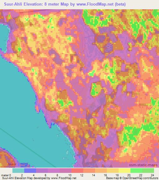 Suur-Ahli,Estonia Elevation Map