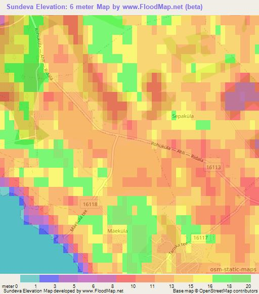 Sundeva,Estonia Elevation Map