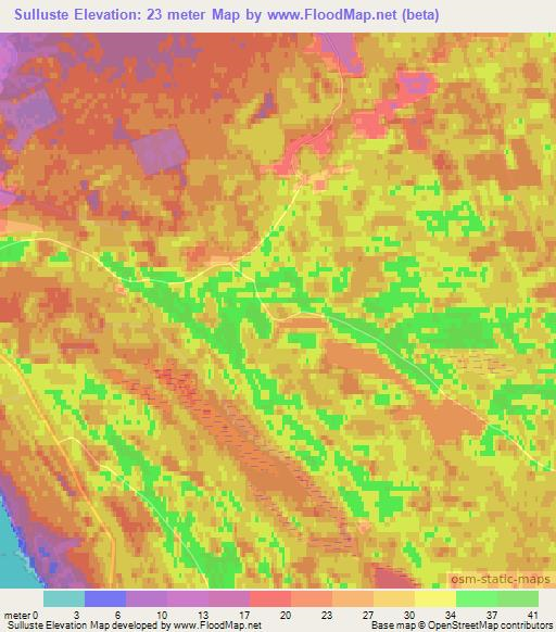 Sulluste,Estonia Elevation Map