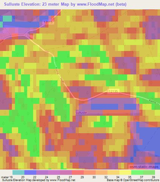 Sulluste,Estonia Elevation Map