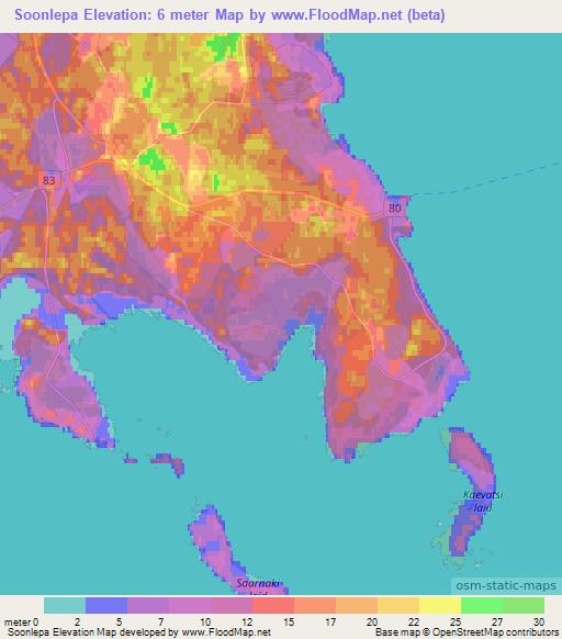 Soonlepa,Estonia Elevation Map