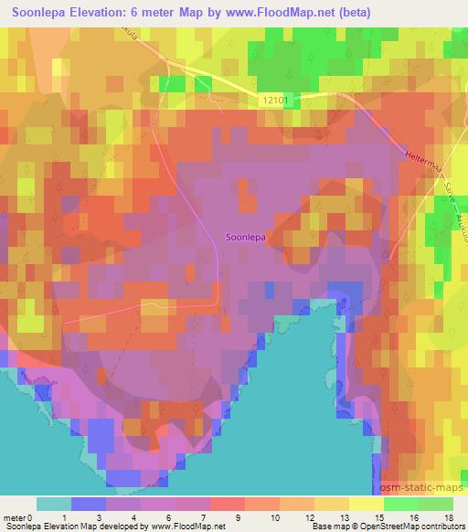 Soonlepa,Estonia Elevation Map