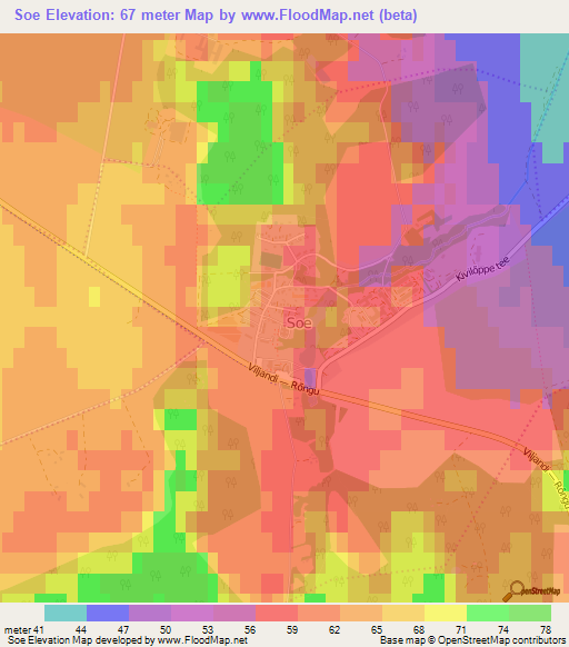 Soe,Estonia Elevation Map