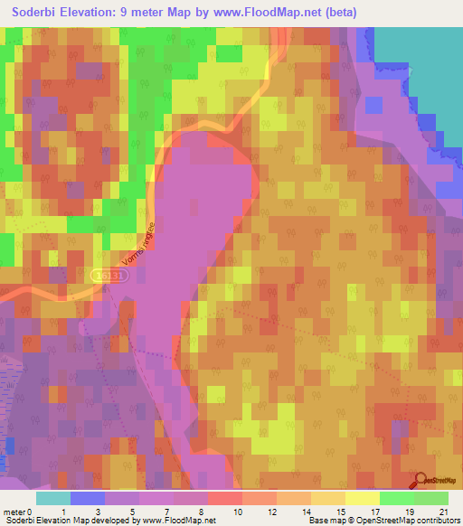 Soderbi,Estonia Elevation Map