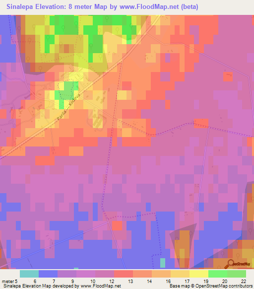 Sinalepa,Estonia Elevation Map