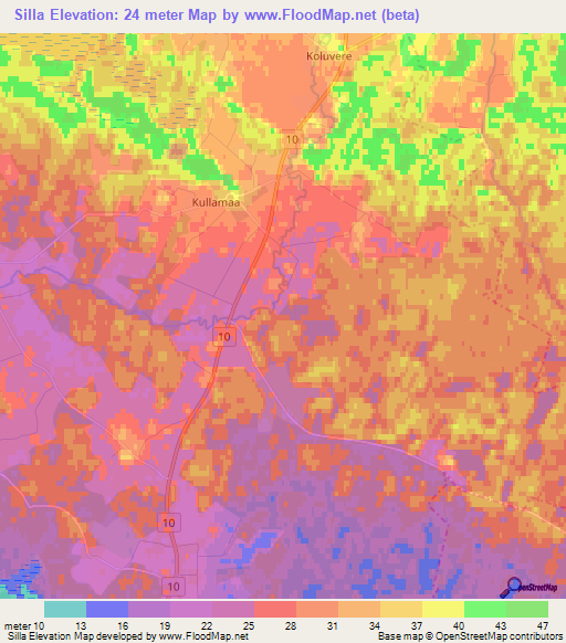 Silla,Estonia Elevation Map