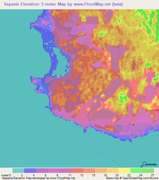 Sepaste,Estonia Elevation Map