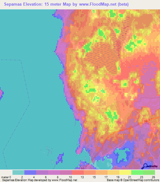 Sepamaa,Estonia Elevation Map