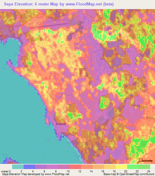 Sepa,Estonia Elevation Map