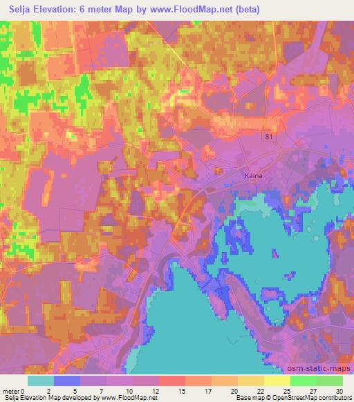 Selja,Estonia Elevation Map