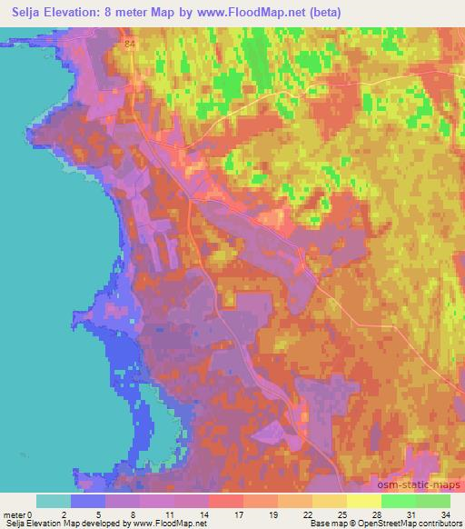 Selja,Estonia Elevation Map