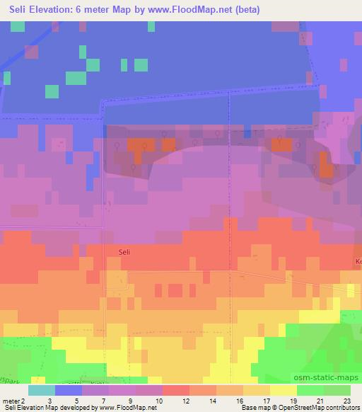 Seli,Estonia Elevation Map