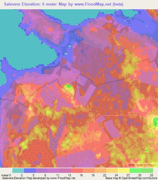 Salevere,Estonia Elevation Map