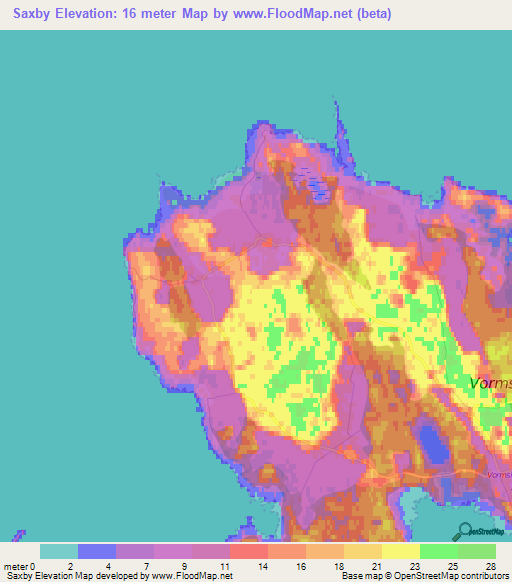 Saxby,Estonia Elevation Map