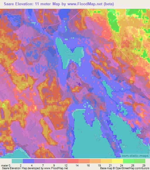 Saare,Estonia Elevation Map