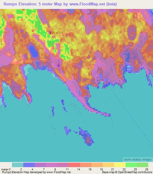 Rumpo,Estonia Elevation Map