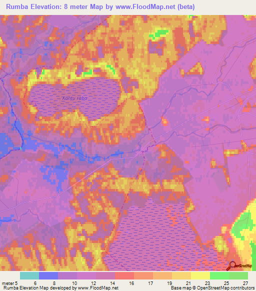 Rumba,Estonia Elevation Map