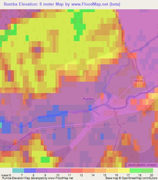 Rumba,Estonia Elevation Map