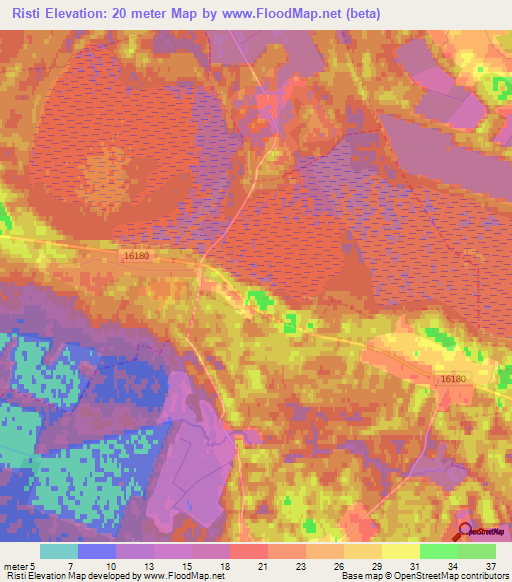 Risti,Estonia Elevation Map