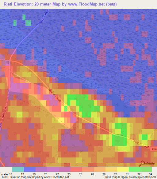 Risti,Estonia Elevation Map