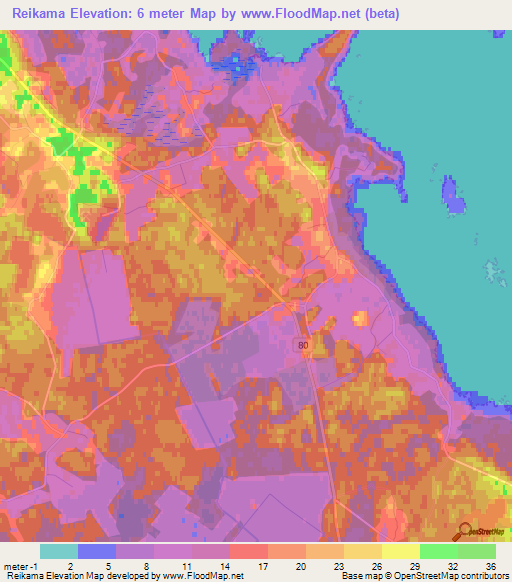 Reikama,Estonia Elevation Map