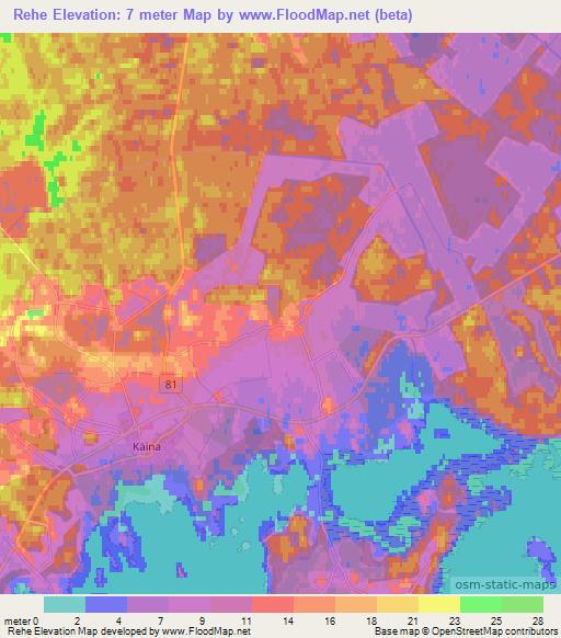 Rehe,Estonia Elevation Map