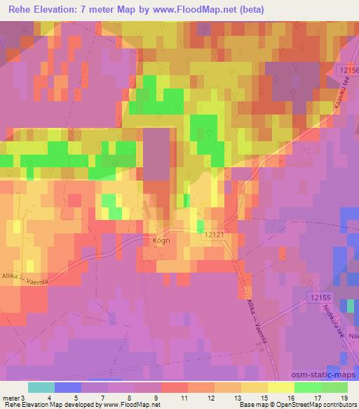 Rehe,Estonia Elevation Map