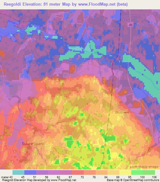 Reegoldi,Estonia Elevation Map